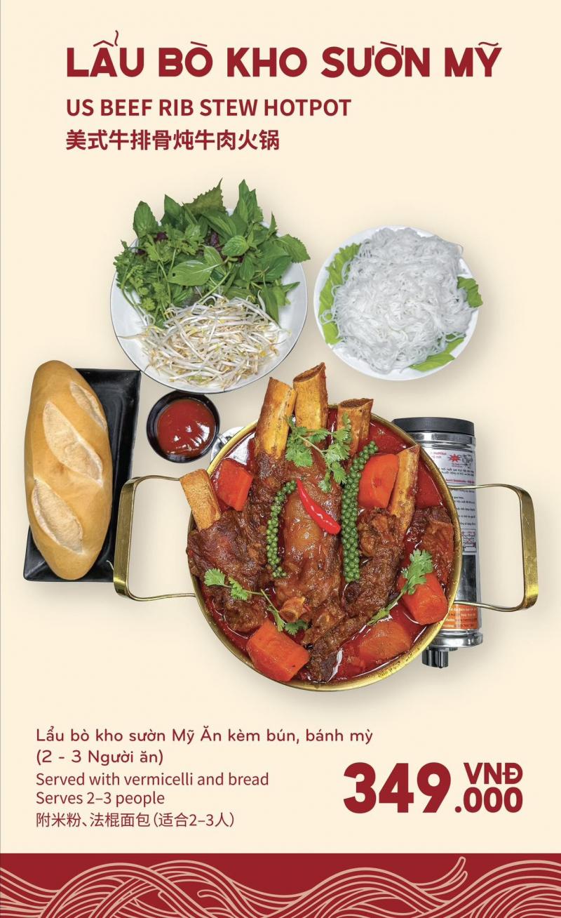 Lẩu bò ở Bếp Ông Cậu
