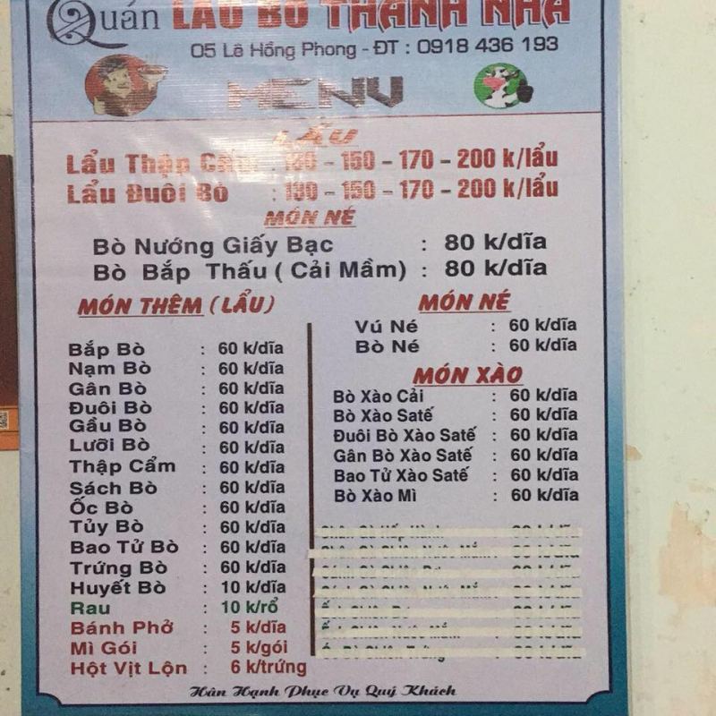 Lẩu Bò Thanh Nhã