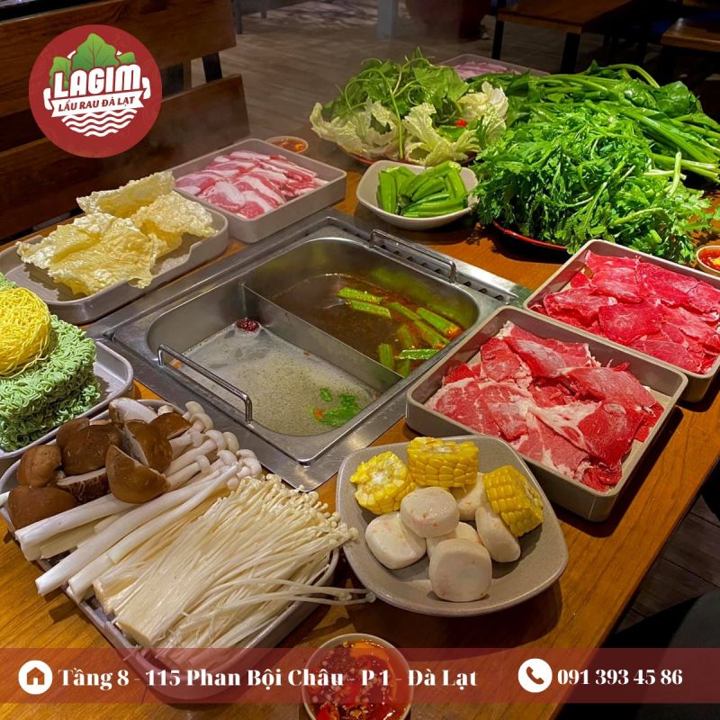 Lẩu buffet rau Đà Lạt LAGIM