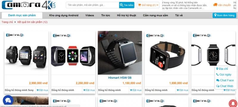 Trang web bán đồng hồ thông minh giá rẻ và uy tín nhất