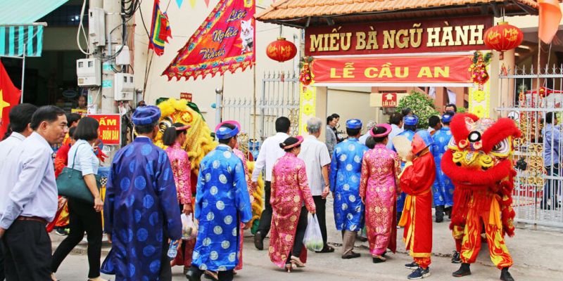 Lễ vía Ngũ Hành Nương Nương tại miếu Bà Ngũ Hành (Long An)