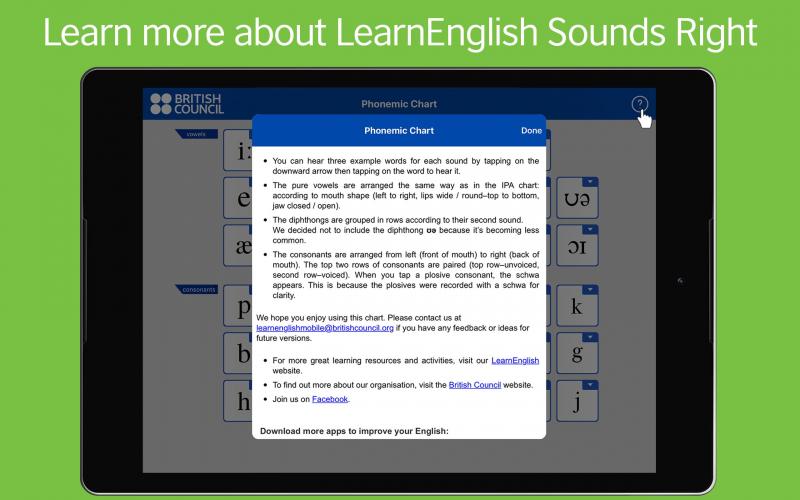 Cùng trải nghiệm qua một số tính năng và bài học với Learn English Sounds Right