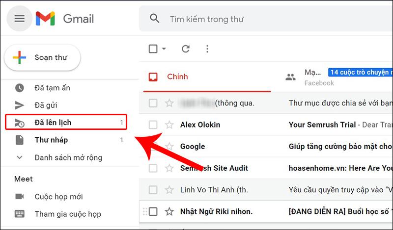 Lên lịch gửi email