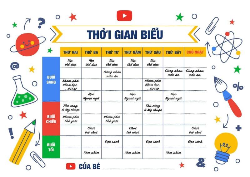 Lên một thời gian biểu phù hợp