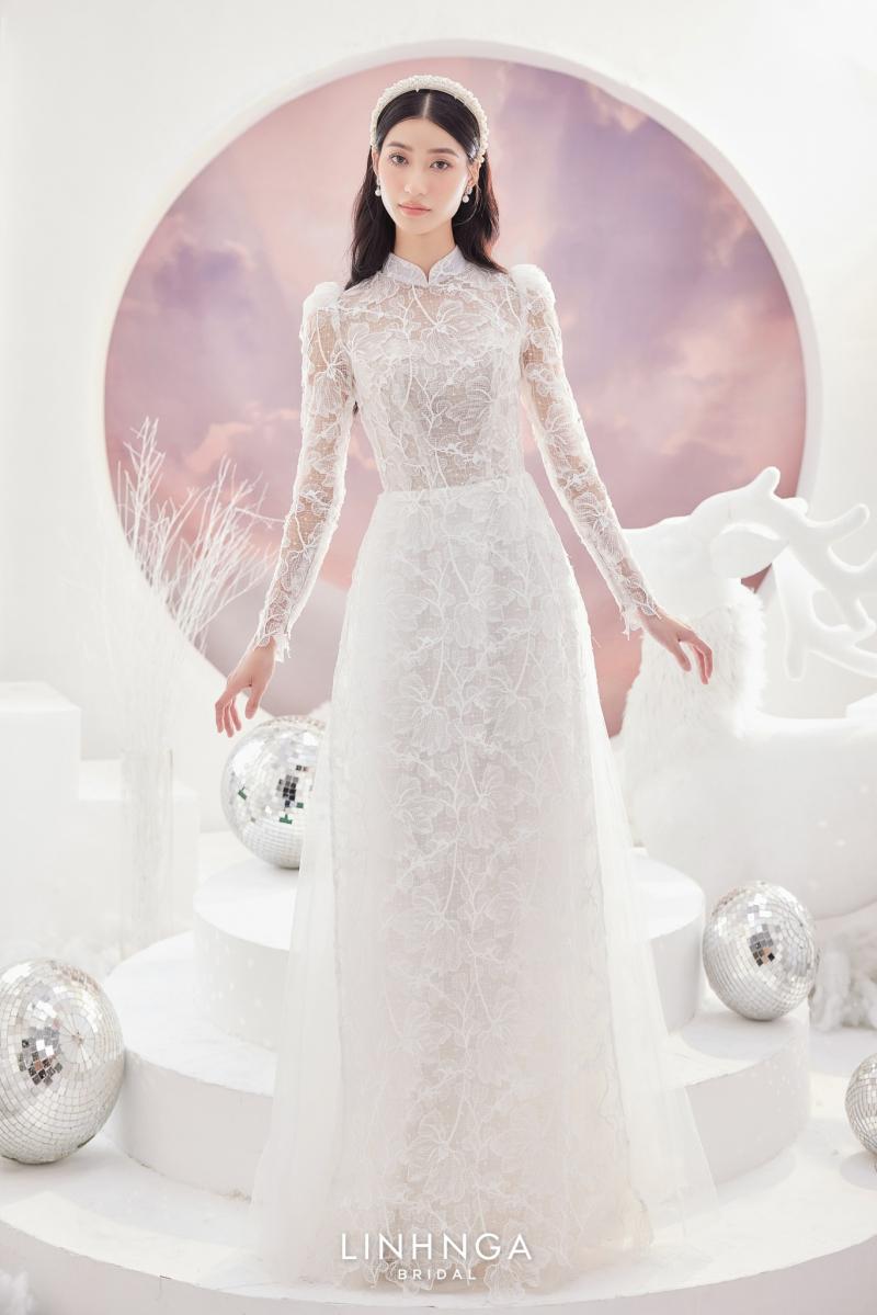 Mẫu áo dài cưới tại Linh Nga Bridal