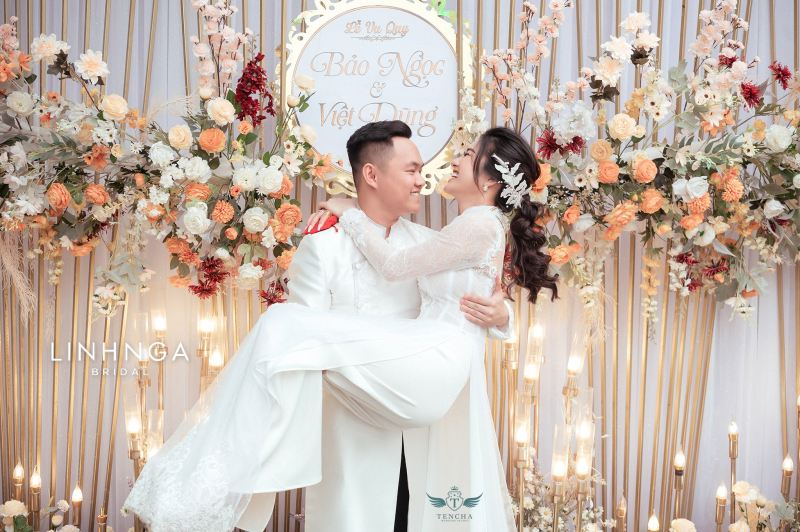 Mẫu áo dài cưới tại Linh Nga Bridal