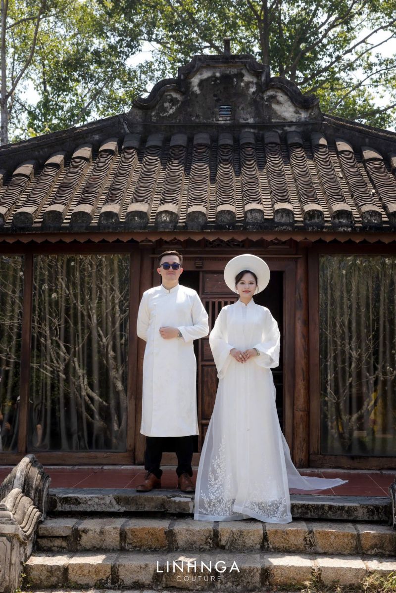 Áo dài cưới Linh Nga