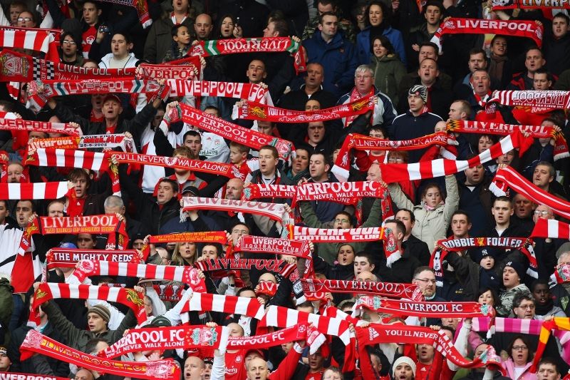 Liverpool nhận được sự cổ động đông đảo của người dân Anh