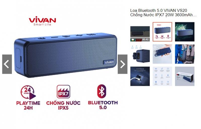 Loa Bluetooth 5.0 VIVAN VS20
