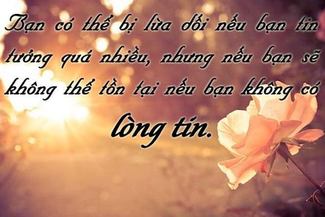 Luôn tin tưởng vào tình yêu của mình