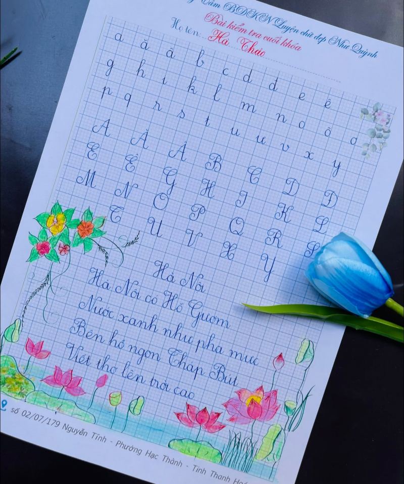 Luyện chữ đẹp Như Quỳnh - Thanh Hoá