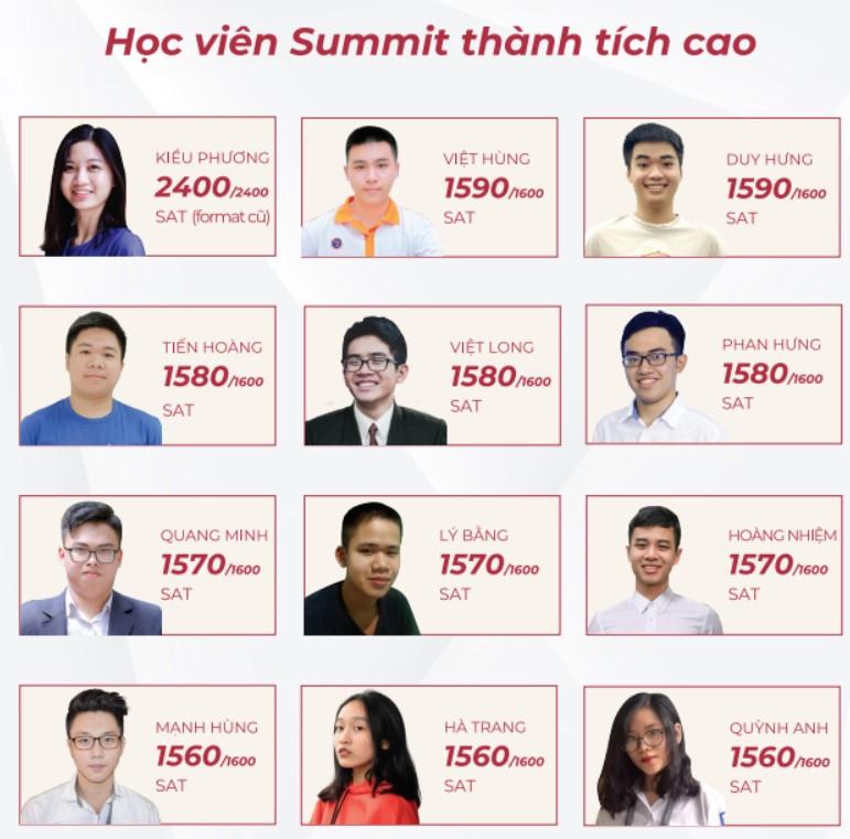 Học viên đạt điểm SAT cao tại Summit