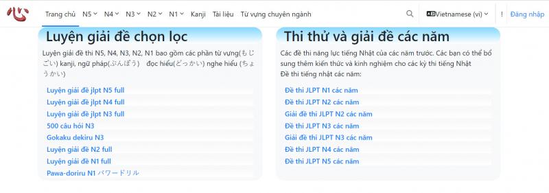 Luyện thi tiếng Nhật Online