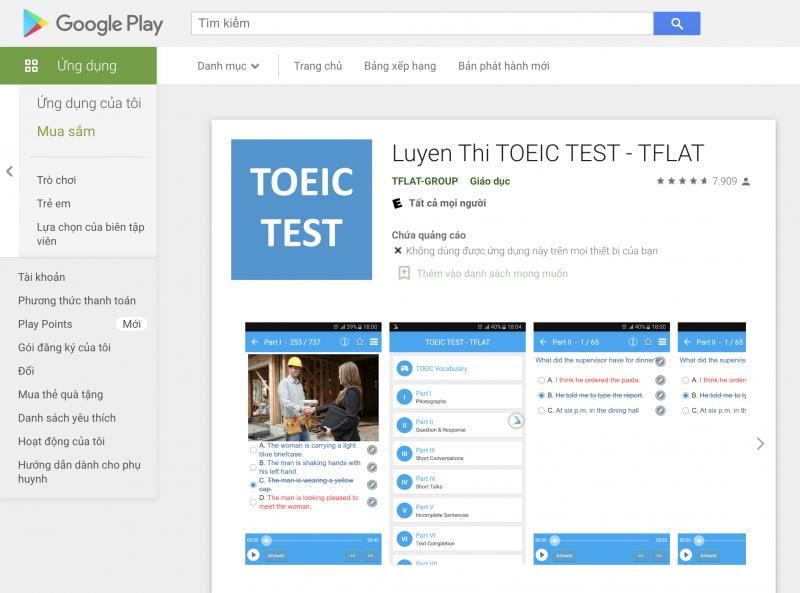 Luyện thi TOEIC TEST-TFLAT