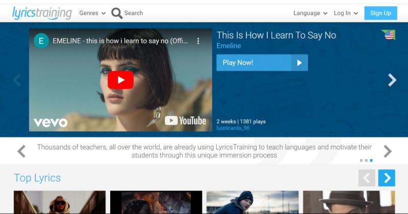 Lyrics Training là một trang web giáo dục âm nhạc thú vị và hữu ích