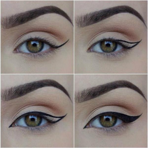 chọn cọ mảnh để có đường eyesliner sắc nét nhé