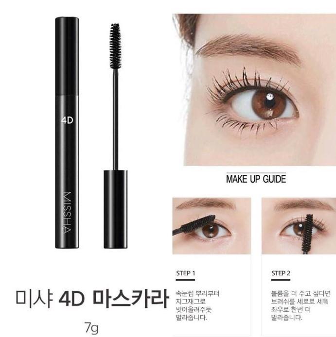 Mascara Missha 4D làm dày và cong mi