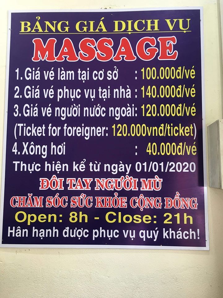 Massage Hội Người Mù Quận Hải Châu