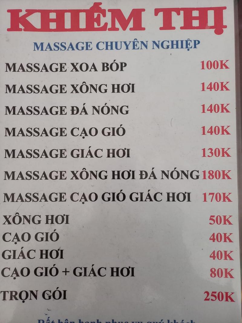 Massage Khiếm Thị Tươi Lập