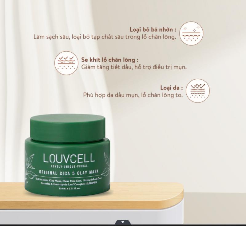 Mặt nạ 5 loại đất sét thảo dược Louv Cell Original