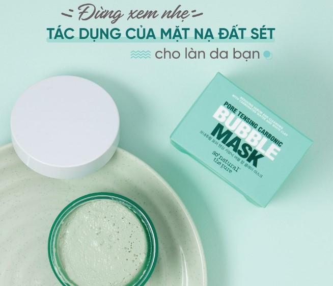 Mặt nạ bong bóng thải độc So Natural Pore Tensing Carbonic Bubble Mask