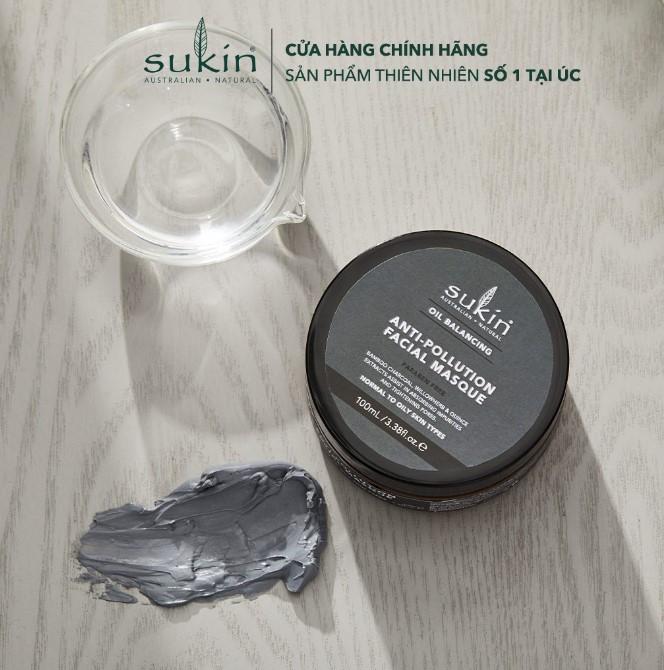 Mặt nạ cân bằng dầu than tre hoạt tính Sukin Oil Balancing Masque