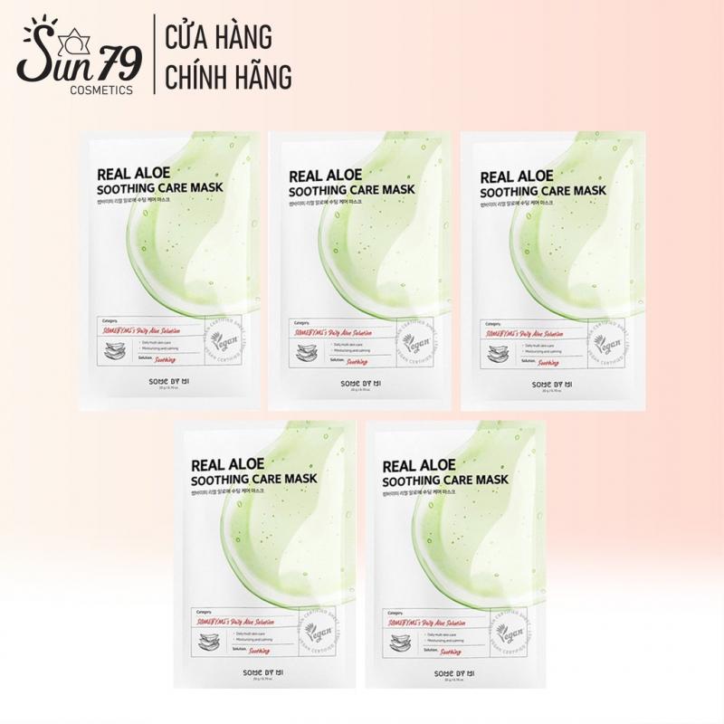 Mặt nạ cấp ẩm, làm dịu chiết xuất lô hội Some By Mi Real Aloe Soothing Care Mask 20g - Aloe