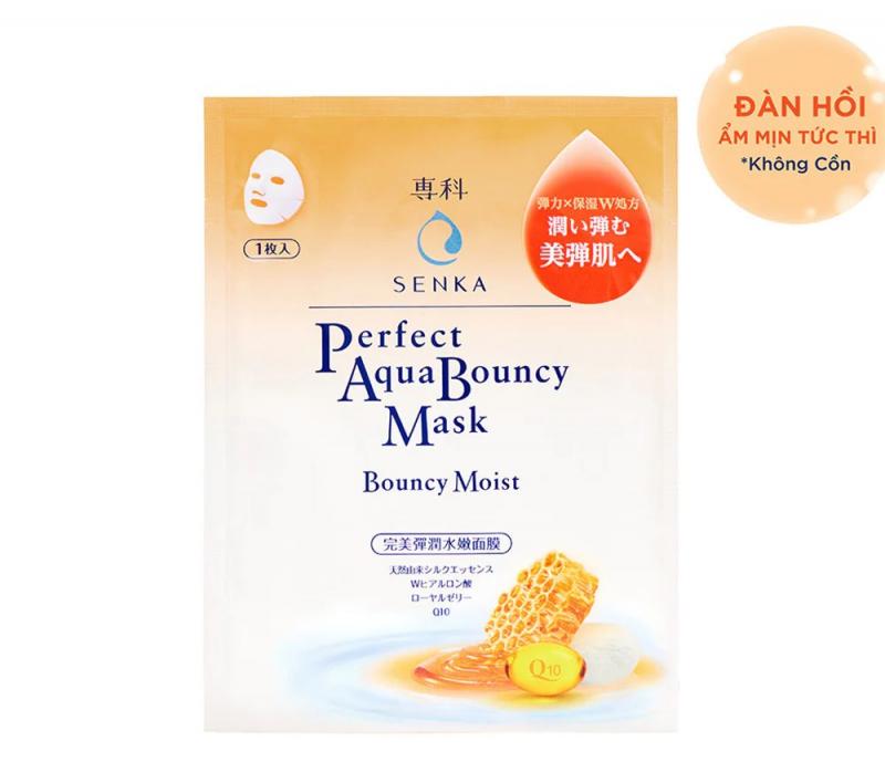 Mặt nạ cấp ẩm và đàn hồi Senka Perfect Aqua Bouncy Mask Bouncy Moist 23g