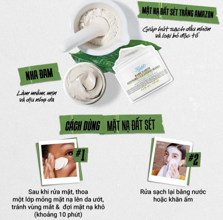 Mặt nạ đất sét Kiehl's Rare Earth Deep Pore Cleansing Masque