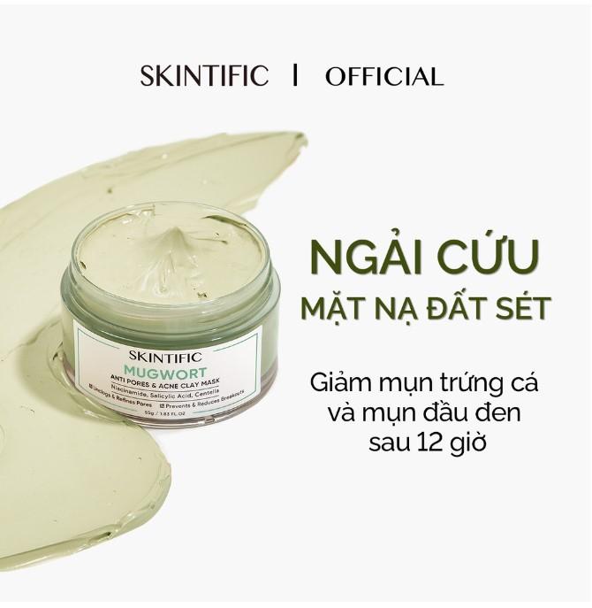 Mặt nạ đất sét ngải cứu Skintific