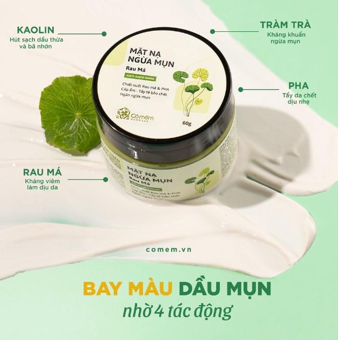 Mặt nạ đất sét rau má Cỏ Mềm