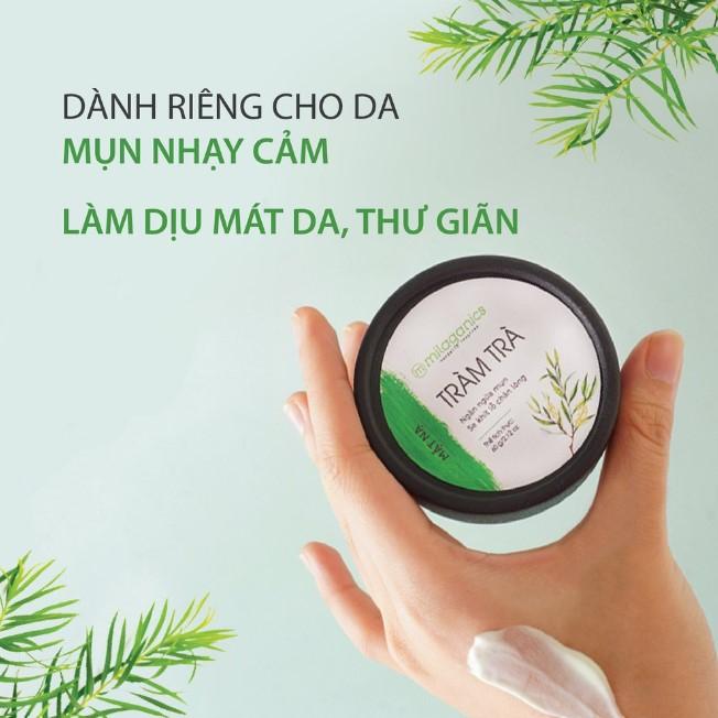 Mặt nạ đất sét tinh dầu tràm trà ngừa mụn & làm khô vết nhân mụn Milaganics