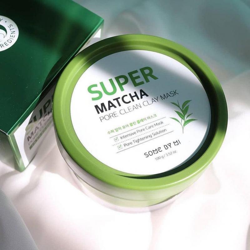 Mặt nạ đất sét trà xanh giúp làm sạch, thu nhỏ lỗ chân lông Some By Mi Super Matcha Pore Clean Clay Mask