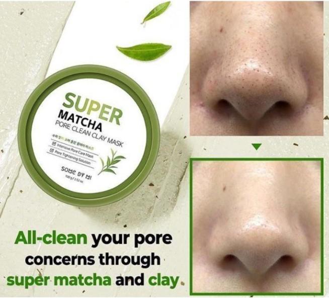 Mặt nạ đất sét trà xanh Some By Mi Super Matcha Pore Clean Clay Mask