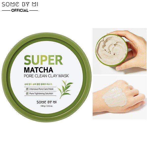 Mặt nạ đất sét trà xanh Some By Mi Super Matcha Pore Clean Clay Mask