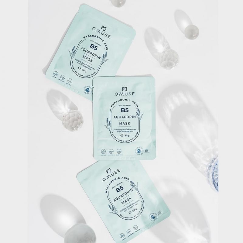 Mặt nạ dưỡng ẩm B5 phục hồi da Hàn Quốc OMUSE Aquaporin Mask