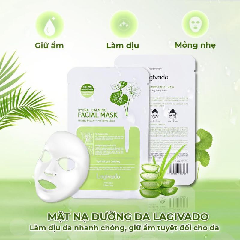 Mặt nạ dưỡng da giảm dầu và mụn rau má Lagivado Facial Mask