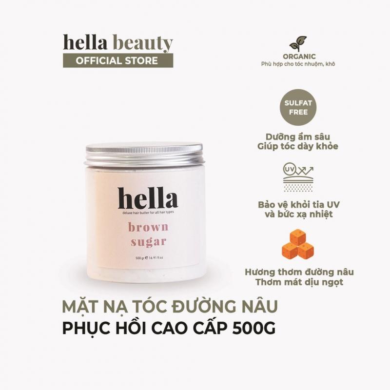 Mặt nạ dưỡng tóc đường nâu Hella Beauty