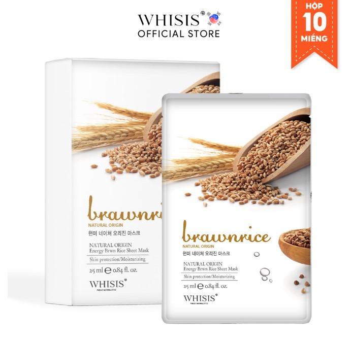 Mặt nạ gạo lứt Whisis Nature Origin Energy BrownRice Sheet Mask