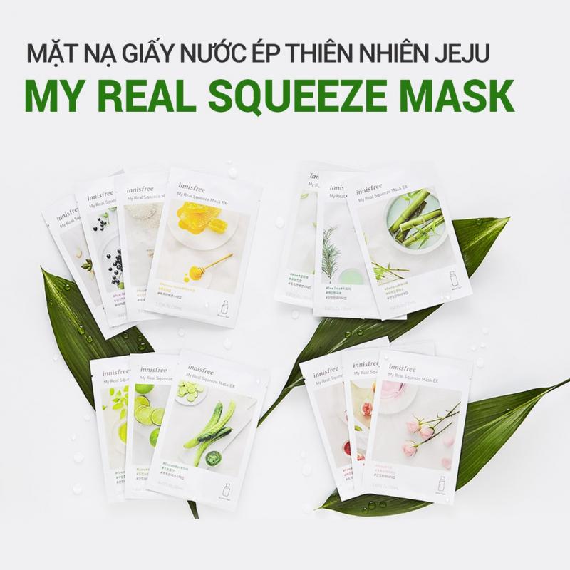 Mặt nạ giấy dưỡng da Hàn Quốc innisfree My Real Squeeze Mask