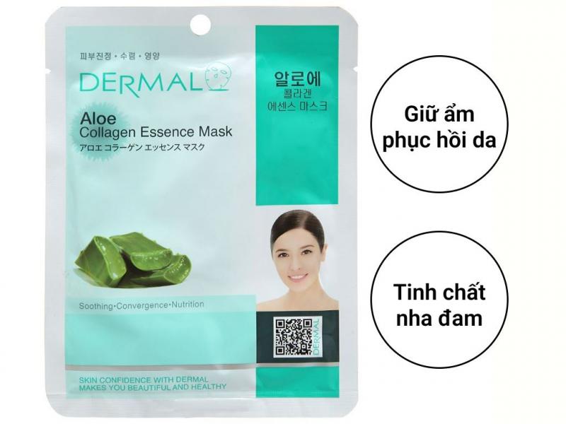 Mặt nạ giấy nha đam Dermal Aloe Collagen Essence Mask