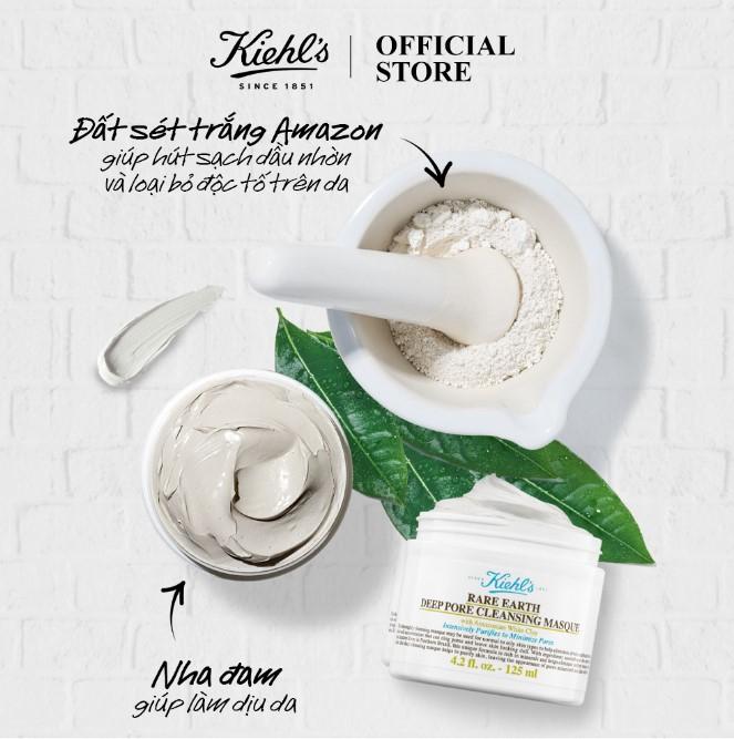 Mặt nạ Kiehl's đất sét Rare Earth Deep Pore Cleansing Masque