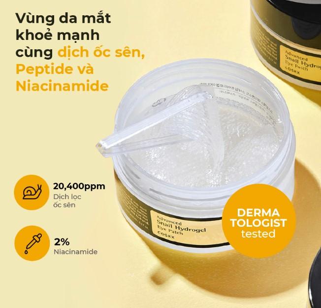 Mặt nạ mắt Cosrx Advanced Snail Hydrogel Eye Patch