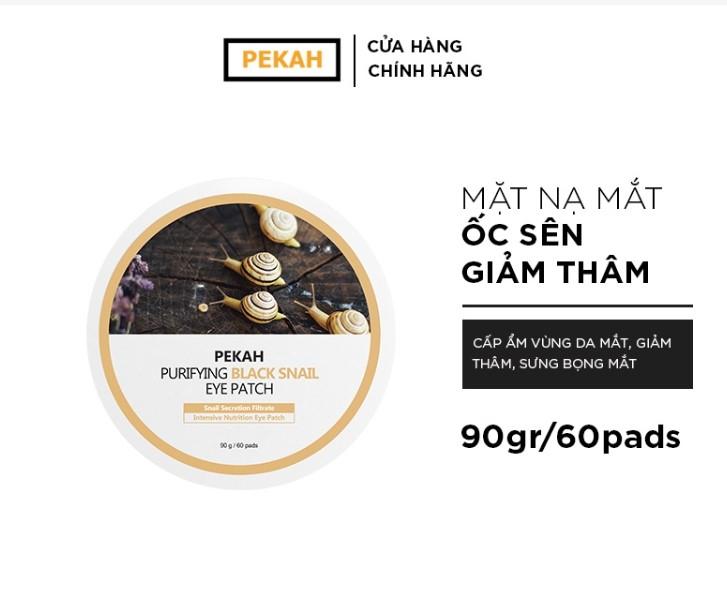 Mặt nạ mắt giảm quầng thâm Pekah Purifying Black Snail Eye Patch