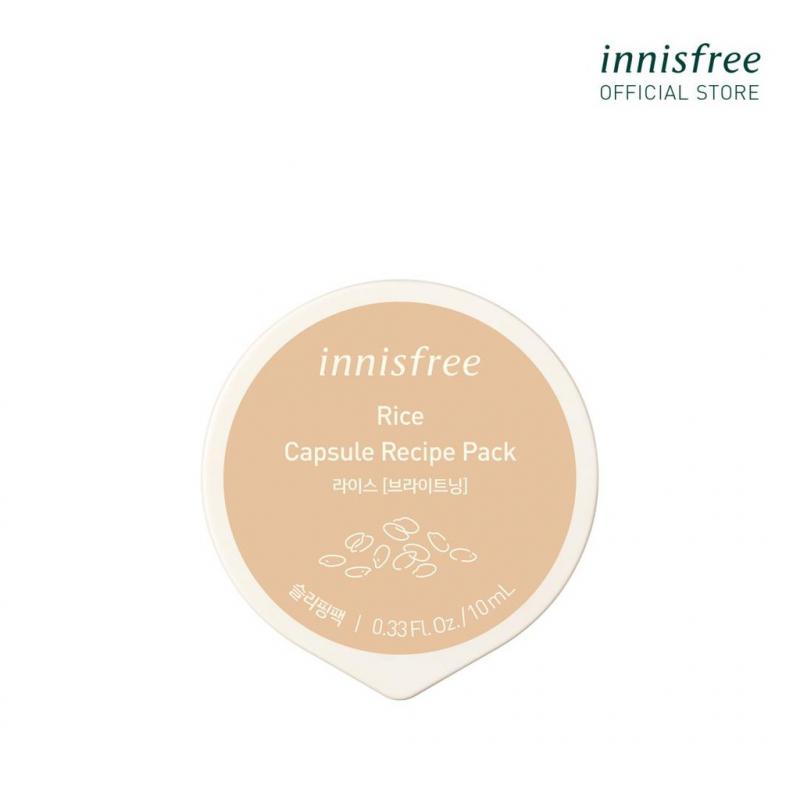 Mặt nạ ngủ dạng hũ từ gạo innisfree Capsule Recipe Pack Rice 10ml