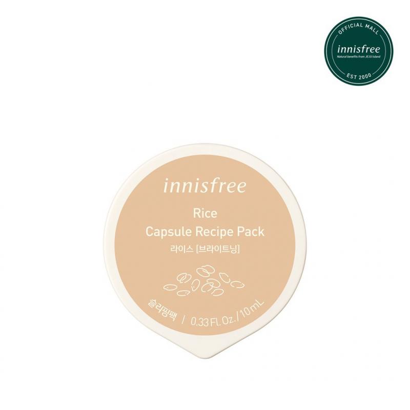 Mặt nạ ngủ dạng hũ từ gạo innisfree Capsule Recipe Pack Rice 10ml