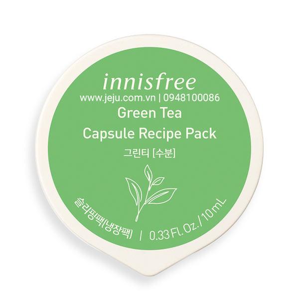 Mặt nạ ngủ dạng hũ từ trà xanh innisfree Capsule Recipe Pack Green Tea 10ml