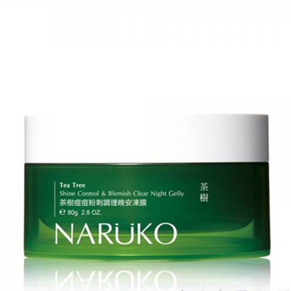 Mặt nạ ngủ kiềm dầu, kiểm soát mụn Naruko trà tràm Tea Tree Shine Control Blemish Clear Night Gelly