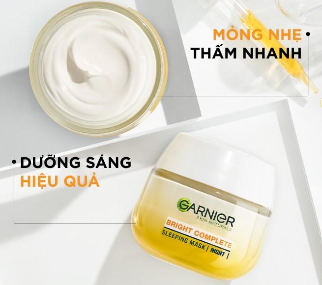 Mặt nạ ngủ tinh chất sữa chua Garnier Bright Complete Yoghurt Sleeping Mask