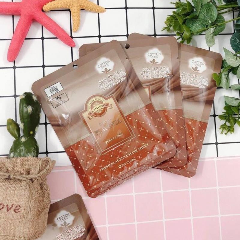 Mặt nạ nhau thai cừu  3W Clinic Fresh Placenta Mask Sheet